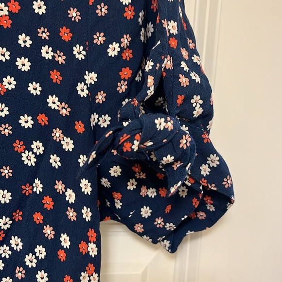 NWOT Madewell Navy Blue Flower Dress-Size 10 - Picture 6 of 16
